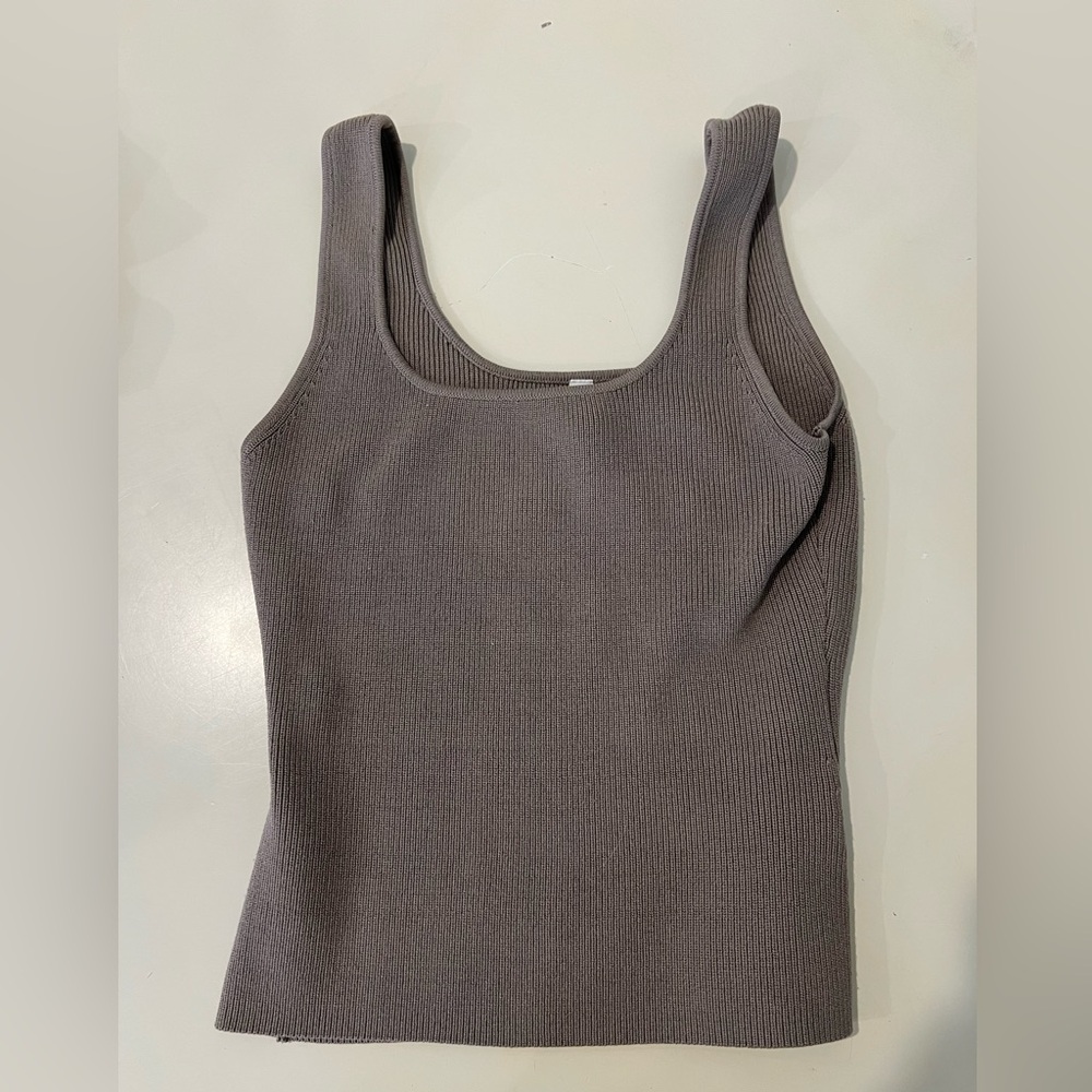 Wishlist Charcoal Ribbed Tank Top